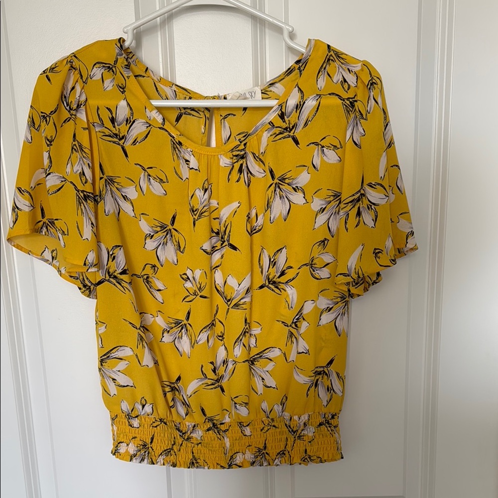 Floral Yellow Women's Top